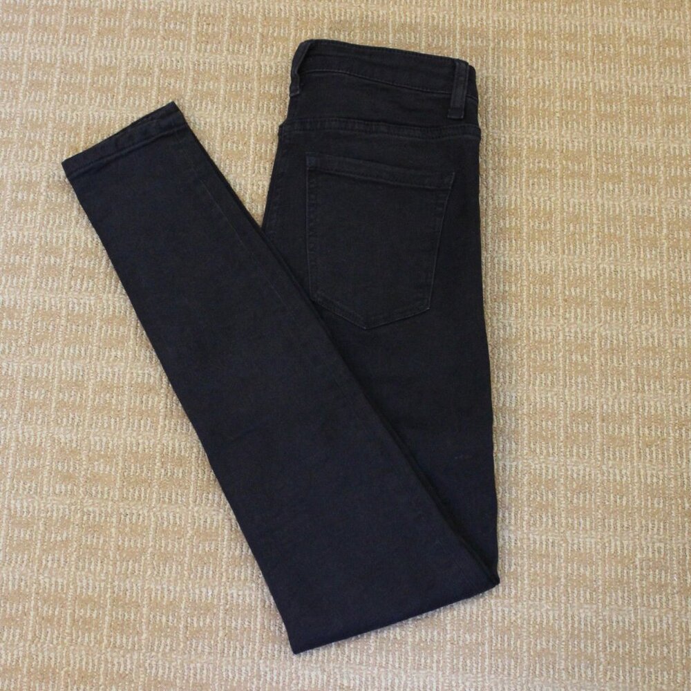 Harlow Mid Rise Black Skinny Jeans, Very Good Condition